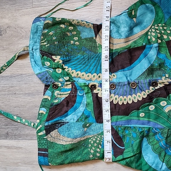 Free People Green and Blue Patterned Romper - Picture 6 of 16